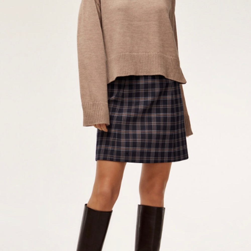 NWT Babaton Hopper Skirt in Red Plaid